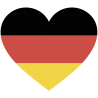 Сердце Флаг Германии (Немецкий Флаг в форме сердца)