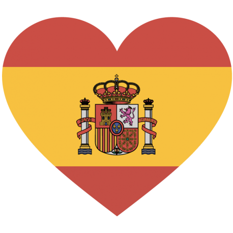 Сердце Флаг Испании (Испанский Флаг в форме сердца)
