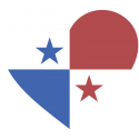 Сердце Флаг Панамы (Панамский Флаг в форме сердца)