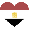 Сердце Флаг Египта (Египетский Флаг в форме сердца)
