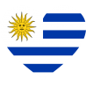 Сердце Флаг Уругвая (Уругвайский Флаг в форме сердца)